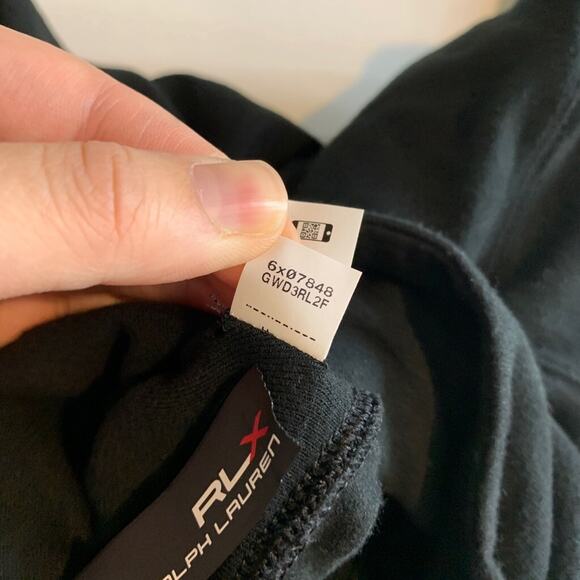 RLX Ralph Lauren Sweater Womens L Large Black Turtleneck Drop Shoulder Split Hem - Picture 13 of 15